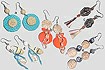 Painted Wicker Earrings