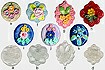 Painted resin floral designs