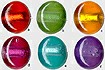 Colored resin beads