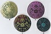 Laser engraved shell pendants