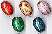 Laminated burnt wood beads
