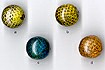 Laminated snake skin beads