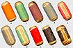 Dyed bamboo beads